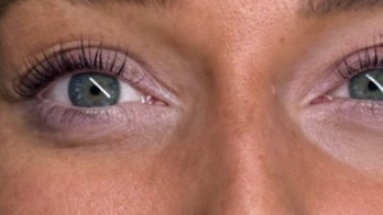 Wimpers na de lashlift met verven